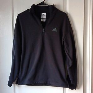 Adidas sweater half zip black and grey